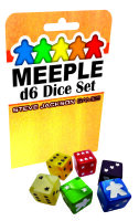 Meeple D6 Dice Set Black