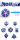 Metal & Enamel Dice Set (7) Cotton Candy