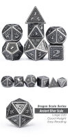 Metal & Enamel Dice Set (7) Knight