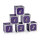 D6 - Metal & Enamel Dice Set (12) Ultraviolet & Silver
