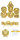Hollow Dice Set (7) Kraken Gold & Blue