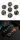 Hollow Orb Dice Set (7) Dragon Black & Gold