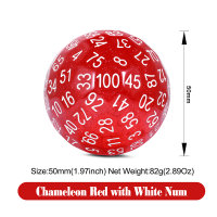 D100 Dice Red Glitter