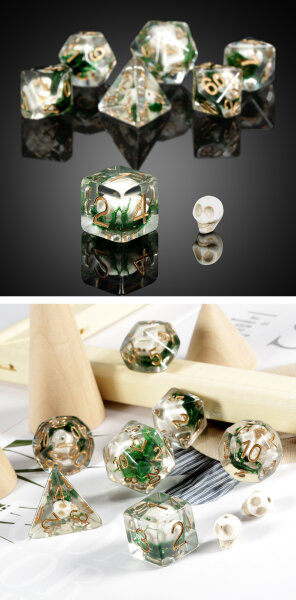 Resin Dice Set (7) Skull