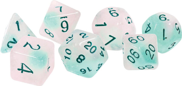 RPG Dice Set (7) Frosted Glowworm