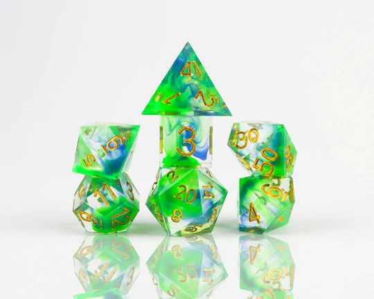 RPG Dice Set (7) Sharp Cyprus