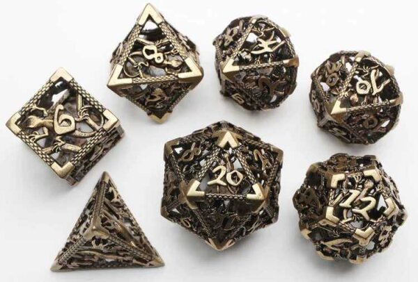 Die of Newt Dice - Copper Polyhedral Set