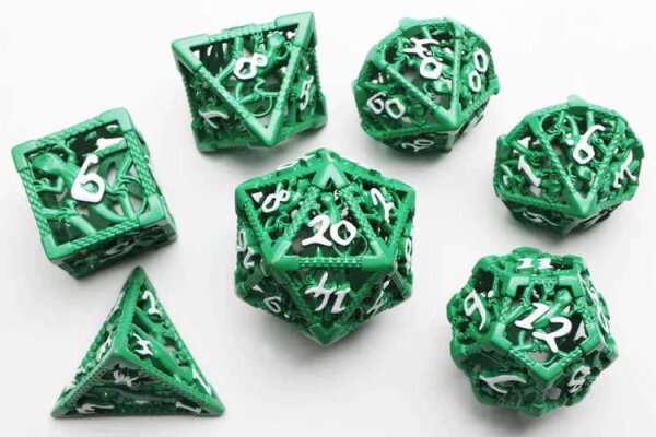 Die of Newt Dice - Green Polyhedral Set