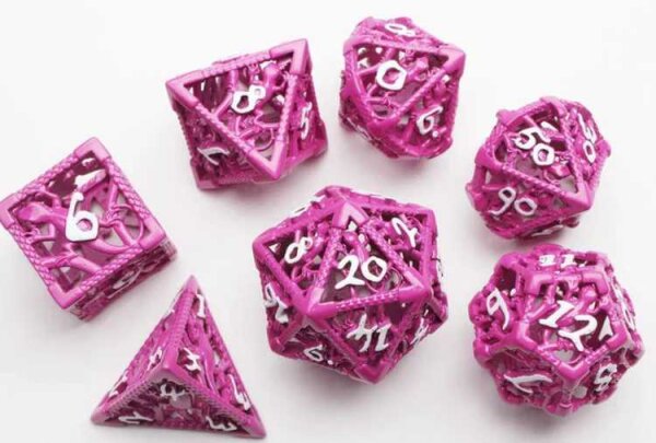 Die of Newt Dice - Pink Polyhedral Set