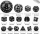 Complete Dice Set D3-D100 Black