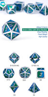 Metal & Enamel Dice Set (7) Earth