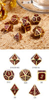 Metal & Enamel Dice Set (7) Fireflies