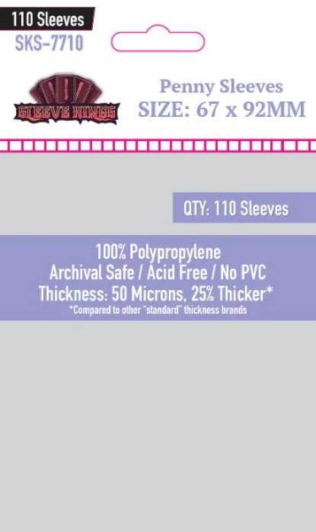 Card Sleeves - 67 x 92mm  - Sleeve Kings - Penny Card Game - 10 Stück - 50 Microns