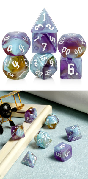 Acrylic Dice Set (7) Summer of 69