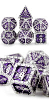 Metal & Enamel Dice Set (7) Reaper Purple