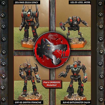 BattleTech Miniatures: Wolf & Blake Mechpack Wolfs Dragoons