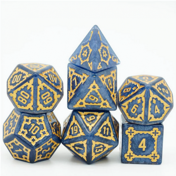Huge Blue Castle RPG Dice Set 25mm (7)