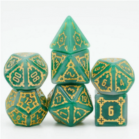 Huge Green Castle RPG Dice Set 25mm (7)
