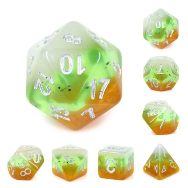 Kiwi Fruit RPG Dice Set (7)