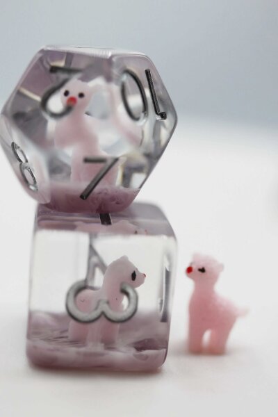 Pink Alpaca RPG Dice Set (7)