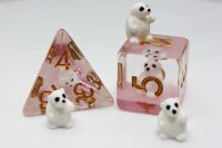 Pink Polar Bear RPG Dice Set (7)