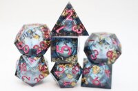 Crystal Asteroid Sharp Edge Resin RPG Dice Set (7)