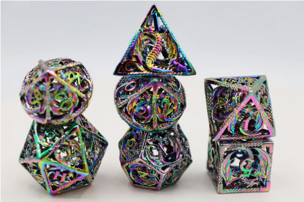 Hollow Mystic Dragon RPG Metal Dice Set (7)