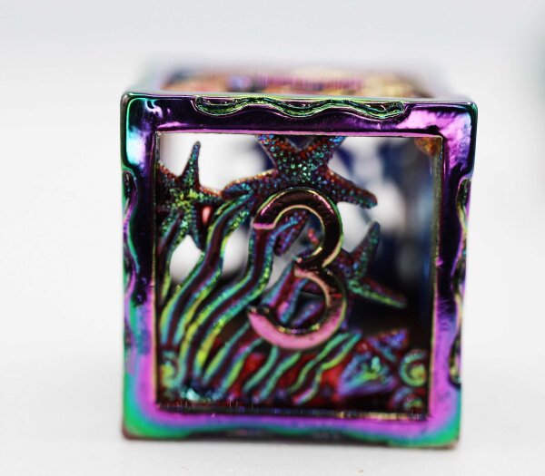 Hollow Seascape Burnt Opal RPG Metal Dice Set (7)