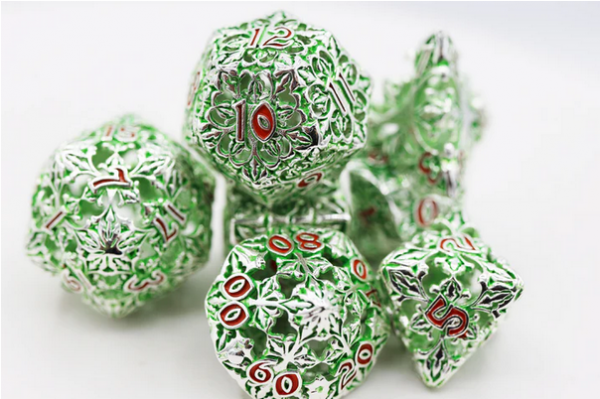 Fleur de Lis RPG Metal Dice Set (7)