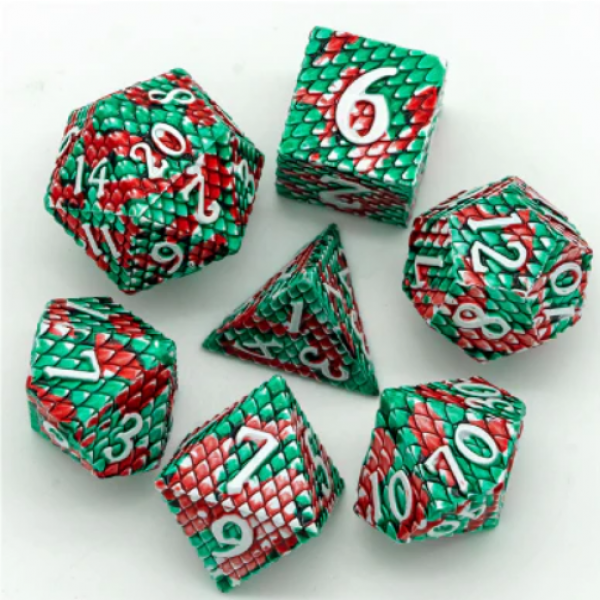 Pit Viper Dragon Scale RPG Metal Dice Set (7)