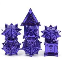 Purple Flail RPG Metal Dice Set (7)