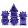 Purple Flail RPG Metal Dice Set (7)