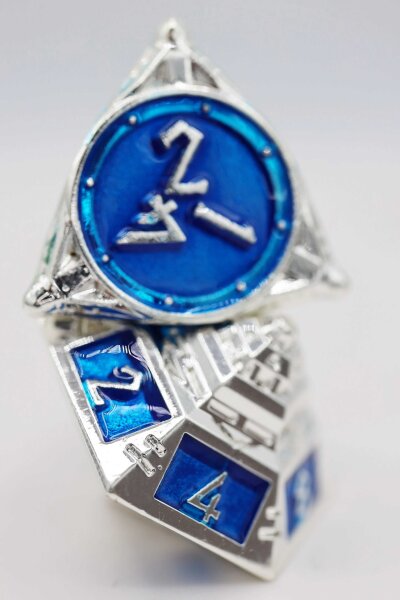 Dice 51 Interstellar Indigo RPG Metal Dice Set (7)