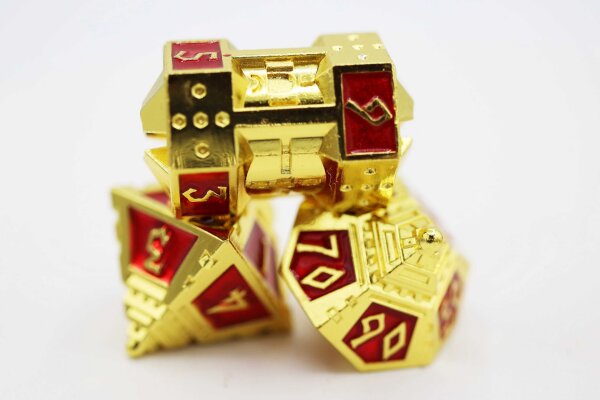 Dice 51 Solar Ruby RPG Metal Dice Set (7)
