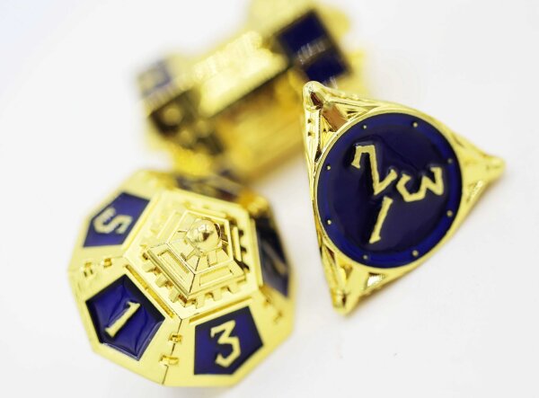 Dice 51 Cobalt Cosmos RPG Metal Dice Set (7)