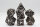 Chained Hollow Silver Dragon RPG Metal Dice Set (7)