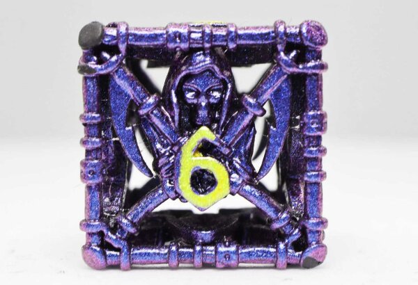 Grim Scythe Purple RPG Metal Dice Set (7)