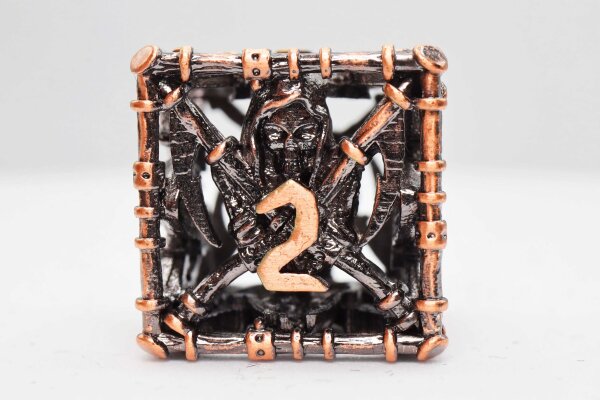 Grim Scythe Copper RPG Metal Dice Set (7)