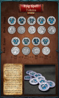 RPG Spell Enamel Tokens Blue (22 Coins) (EN)