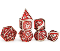 Behemoth Blood on Gun Metal Polyhedral Dice Set
