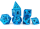 Hollow Wyvern RPG Dice Set Blue (7)
