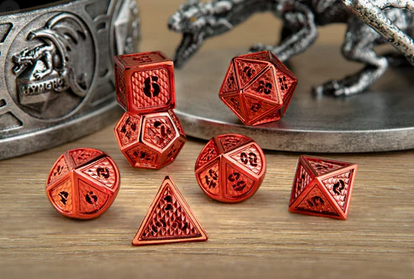 Hollow Wyvern RPG Dice Set Red (7)