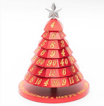 Christmas Tree dice Candy Apple Red