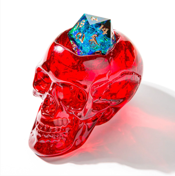 D20 Skull Holder/Charger Red