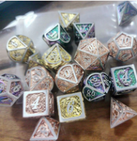 Blind Bag Metal Solid Dice Set Unmatched set