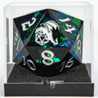 Sharp Edge Resin 55mm Chonk D20 Black