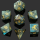 Sharp Edge Hand Polished Labradorite Gemstone Dice Set (7) (7)