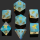 Natural Opal Stone Dice Set (7)