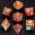Synthetic Rainbow Stone Dice Set (7)