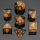 Natural Tigers Eye Gemstone Dice Set (7)